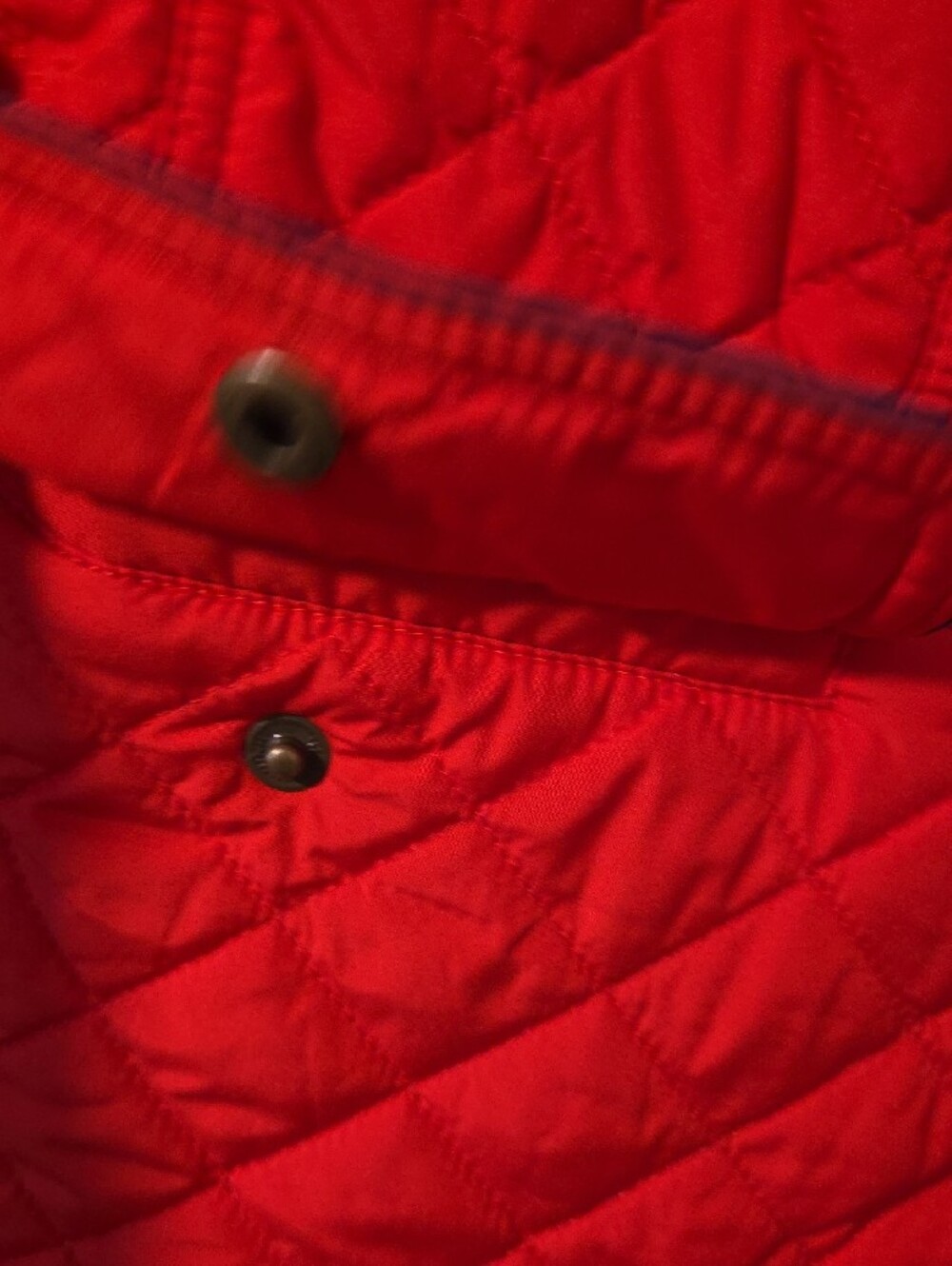 Talbots Quilted Red Zip-Front Puffer Jacket - Picture 3 of 6